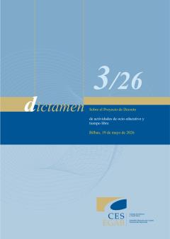 Dictamen 3/26 de 19 de mayo, sobre el Proyecto de Decreto de actividades de ocio educativo y tiempo libre
